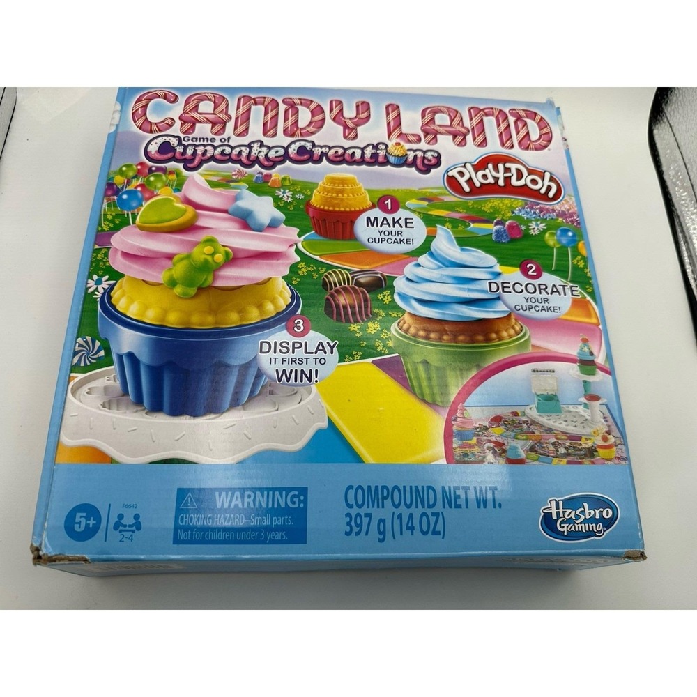 Candy Land Cupcake Creations Game COMPLETE Hasbro 2023‎ Play Doh Kids Classic